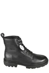 Hogan H673 Combact Boots Shoes In Black