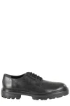 Hogan Chunky Sole Round Toe Derby Shoes In Black
