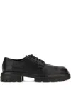 Hogan Chunky Sole Round Toe Derby Shoes In Black