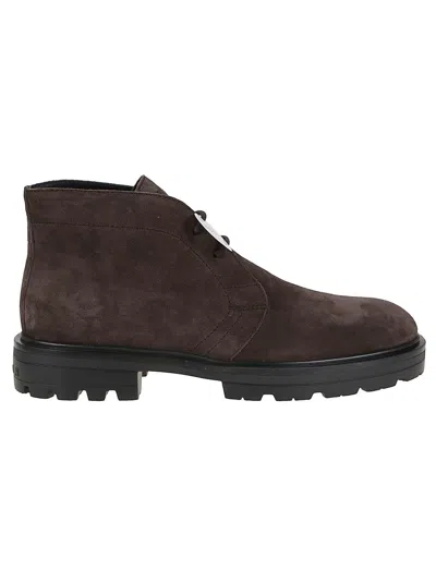 HOGAN H673 LACE-UP SUEDE ANKLE BOOT