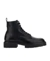 Hogan H673 Combact Boots Shoes In Black