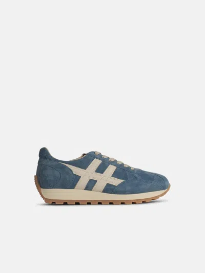 Hogan 'h673' Light Blue Leather Sneakers