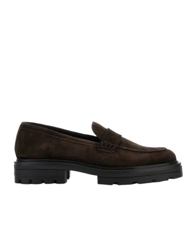 Hogan H673 Series Loafer Shoes In Black