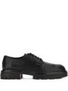 Hogan Chunky Sole Round Toe Derby Shoes In Black