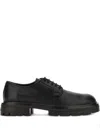 Hogan Chunky Sole Round Toe Derby Shoes In Black