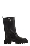 Hogan H674 - Leather Biker In Black