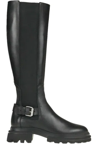 Hogan H674 Biker Boots In Black