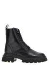 Hogan 10-storey Leather Combat Boots