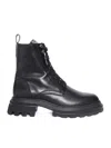 Hogan H674 Combat Boots In Black