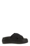 Hogan Cross Strap Platform Sandals In Black