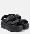 Hogan H680 Leather Sandals In Black