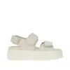 Hogan Straped Leather Sandals In White