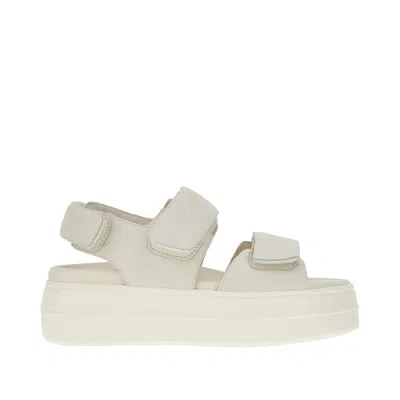 Hogan H680 Leather Sandals In White