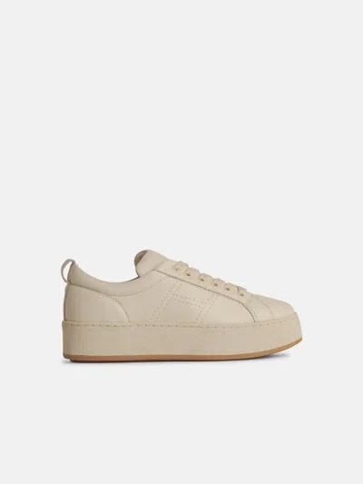 Hogan 'h681' Beige Leather Sneakers