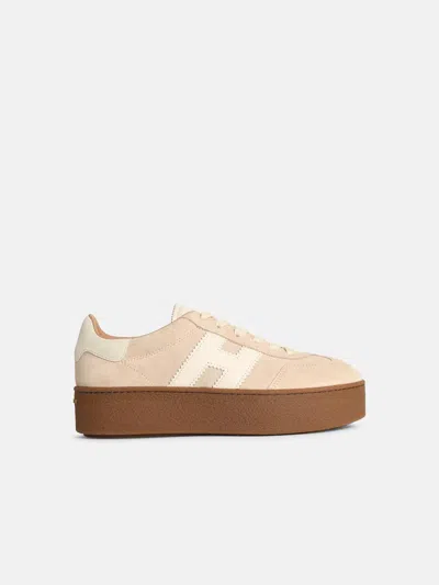 Hogan 'h681' Beige Suede Sneakers In Sand