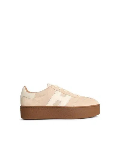 HOGAN HOGAN 'H681' BEIGE SUEDE SNEAKERS