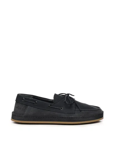 Hogan H683 Navy Suede Loafers