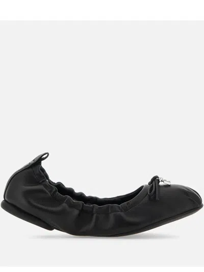 Hogan 'h684' Leather Ballerinas In Black
