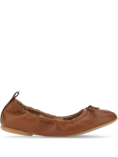 Hogan H684 Ballet Flats In Brown