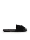 Hogan Flat Suede Sandals Fringe Detail In Black