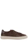 Hogan H691 Lace-up Sneakers With Suede Upper And Memory Foam Comfort In Brown