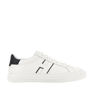 Hogan Low-top Leather Sneakers With Minimalist Design And Distinctive Detailing In White