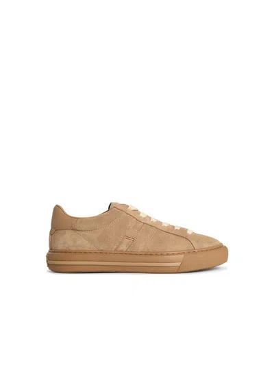 HOGAN HOGAN 'H691' BEIGE SUEDE SNEAKERS