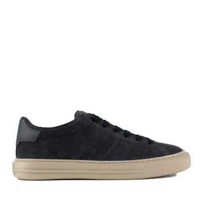 HOGAN HOGAN H691 BLUE SUEDE SNEAKERS