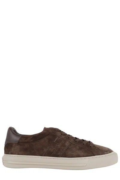 HOGAN HOGAN H691 LACE-UP SNEAKERS WITH SUEDE UPPER AND MEMORY FOAM COMFORT