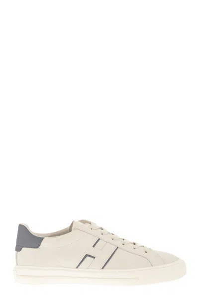 Hogan H691 - Rebel Leather Trainers In Neutral