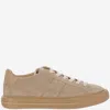 Hogan Suede Round Toe Rubber Sole Sneakers In Multi