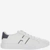 Hogan White Leather Sneakers With Logo Design And Rubber Sole