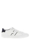 Hogan White Leather Sneakers With Logo Design And Rubber Sole In White