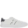 Hogan White Leather Sneakers With Logo Design And Rubber Sole In White