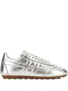 Hogan Metallic Leather H671 Allacciato Sneakers In White