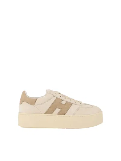 Hogan H698 Calfskin Suede Low-top Sneakers In Multi