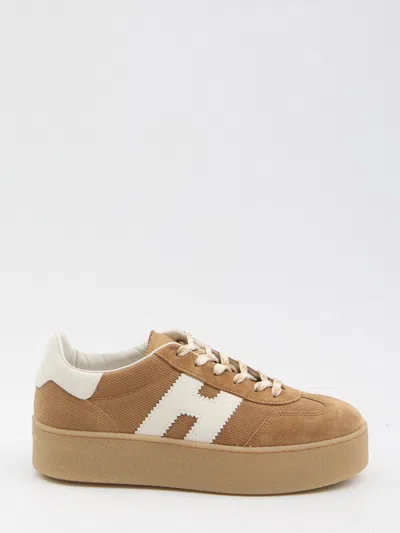Hogan H698 Cool - Leather And Suede Trainers With Thick Soles In Multi