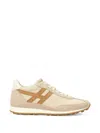 Hogan Low Top Sneakers Contrast Panel Rubber Sole In Neutral