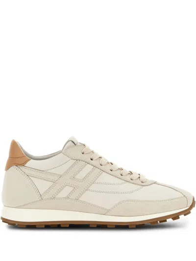 Hogan H699 Lace-up Fastening Sneakers In Animal Print