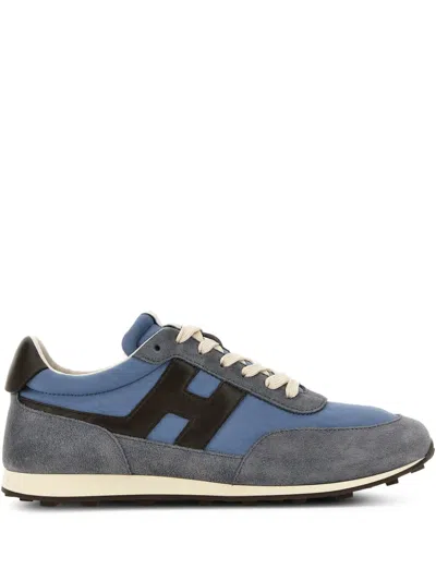 Hogan H699 Sneakers Contrast Stitching Round Toe In Blue