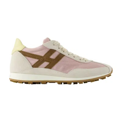 Hogan Athletic Suede And Technical Fabric Sneakers In White