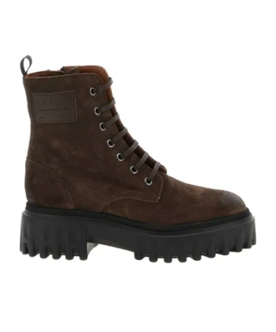HOGAN H700 LACE-UP CHUNKY-SOLE BOOTS