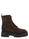 Hogan H700 Lace-up Chunky-sole Boots In Brown