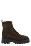 Hogan H700 Lace-up Chunky-sole Boots In Brown