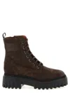 Hogan H700 Lace-up Chunky-sole Boots In Brown