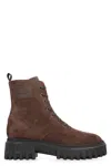 Hogan H700 Lace-up Chunky-sole Boots In Brown