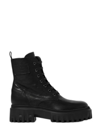 Hogan H700 Biker Boots In Black