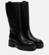 Hogan Knee-high Boots With Chunky Sole And Pull Tab In Black