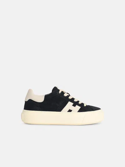 Hogan 'h705' Dark Blue Leather Sneakers
