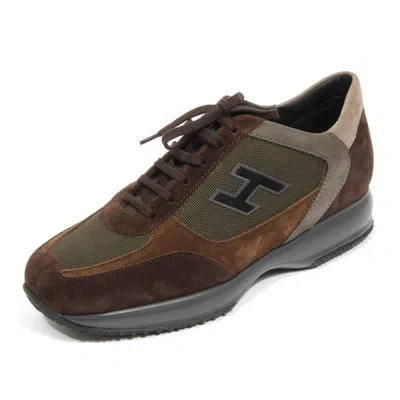 Pre-owned Hogan H7500 Sneaker Uomo  Interactive Man Shoes In Marrone